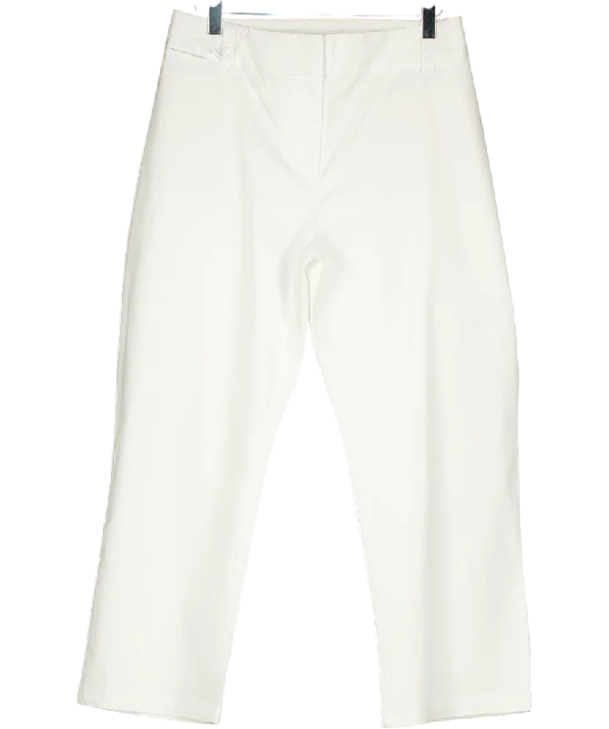 Boden White Cotton Capri Trouser UK 20