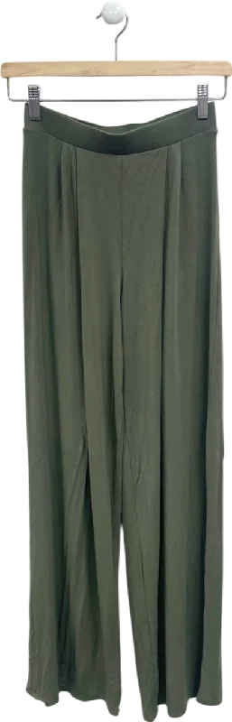 Fashion Nova Olive Wide Leg Trousers UK S