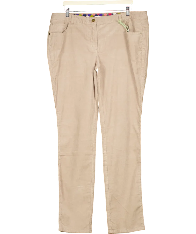 Boden Beige 5 Pocket fine Corduroy Slim Trousers UK 20