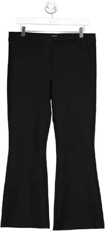 Reformation Black Bootcut Trousers UK 8