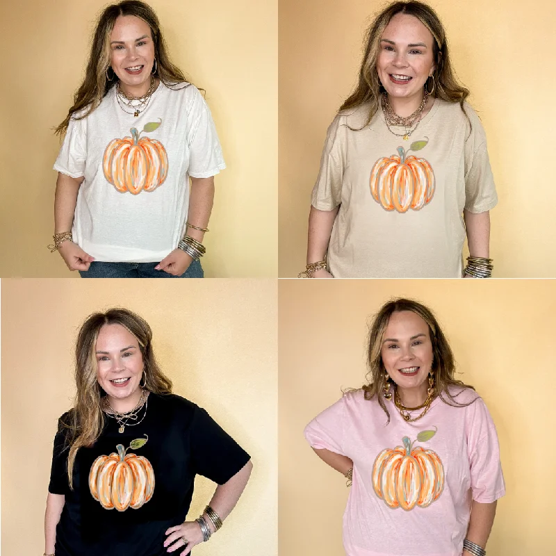 Online Exclusive |  Watercolor Pumpkin Graphic Tee in Multiple Color Options