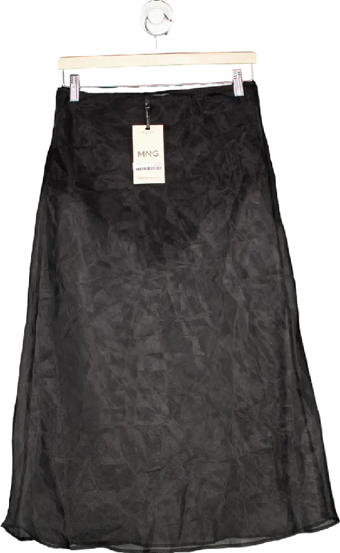 Mango Black Falda Clara Skirt EUR M