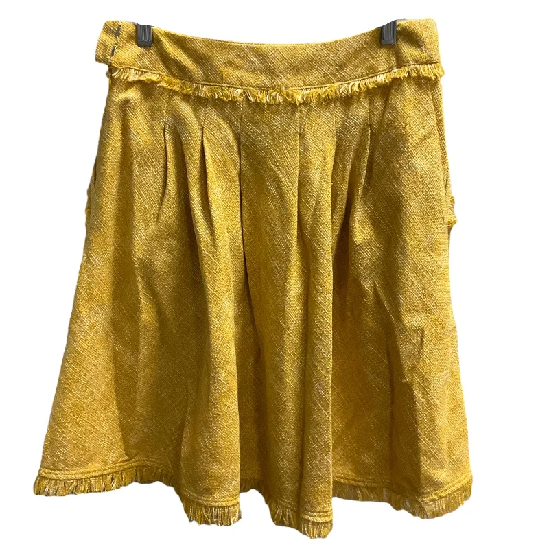 Skirt Mini & Short By Maeve In Yellow, Size: 4