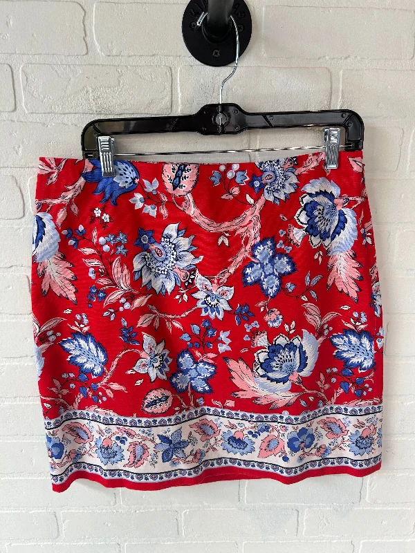 Skirt Mini & Short By Talbots In Blue & Red, Size: 10p