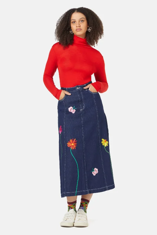 Suncatcher Maxi Denim Skirt