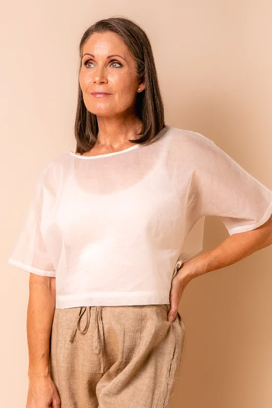 Armani Organza Top in Cream