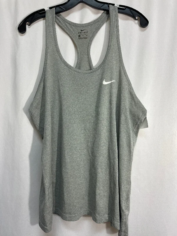 Athletic Tank Top By Nike In Grey, Size: Xl