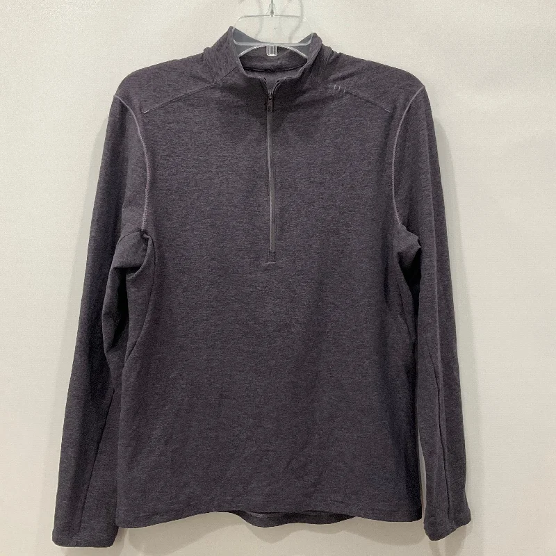 Athletic Top Long Sleeve Collar By Lululemon In Purple, Size: S