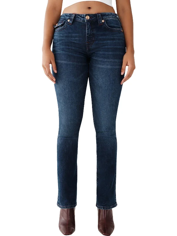 Becca Womens Mid-Rise Dark Wash Bootcut Jeans