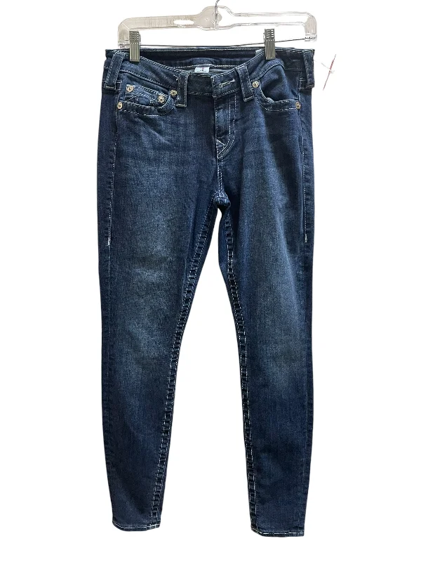 Jeans Skinny By True Religion In Blue Denim, Size: 6