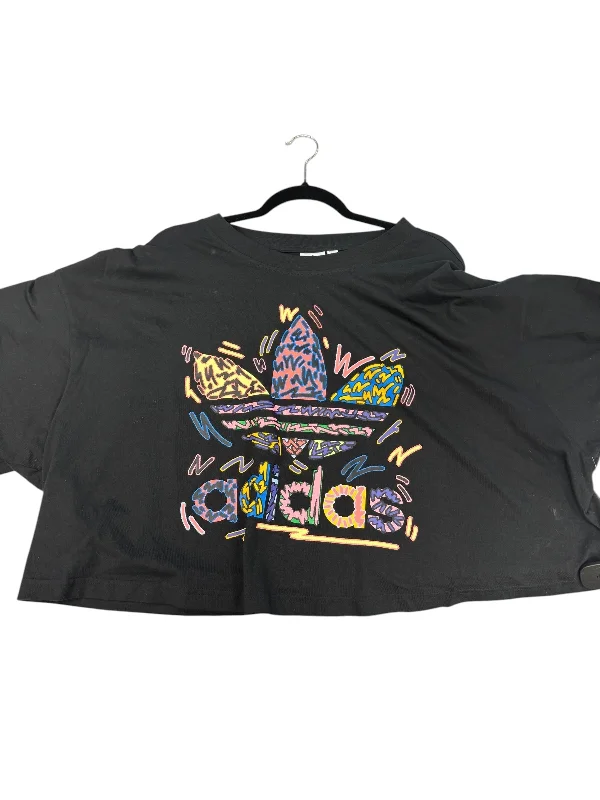 Top Short Sleeve By Adidas In Black, Size: 4x