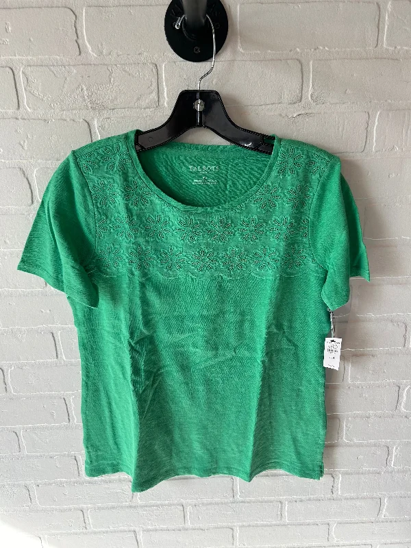 Top Short Sleeve By Talbots In Green, Size: Mp