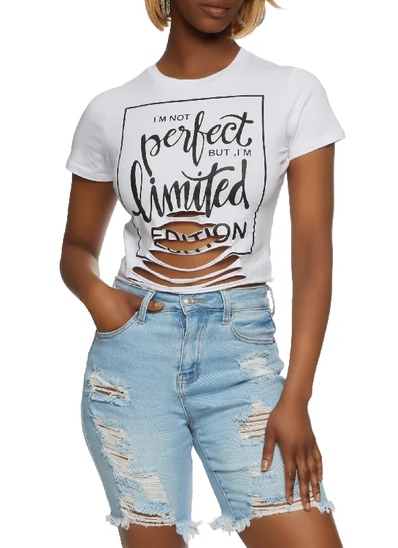 Laser Cut Limited Edition Graphic Crop Top