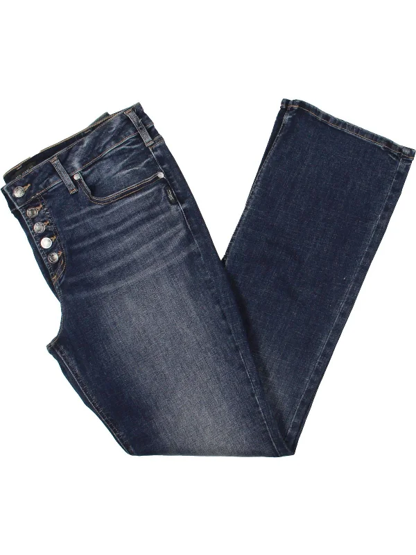 Womens Denim Mid Rise Bootcut Jeans