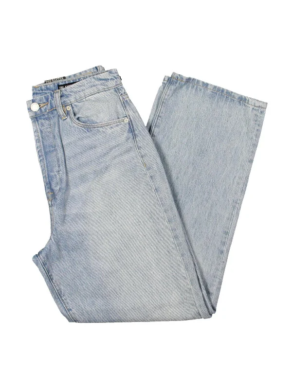 Womens Denim Straight Leg Jeans