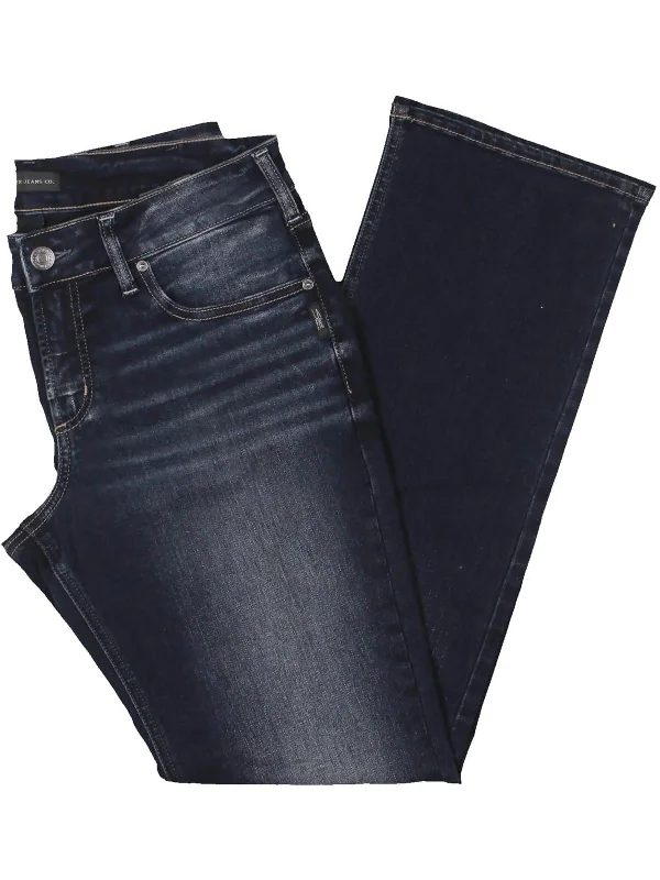 Womens Faded Denim Bootcut Jeans