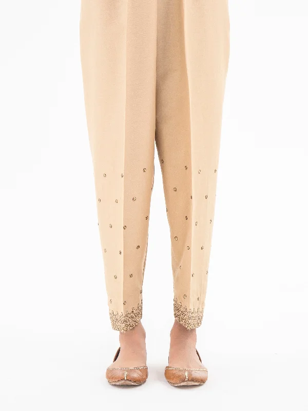 Embroidered Winter Cotton Trouser (Pret)