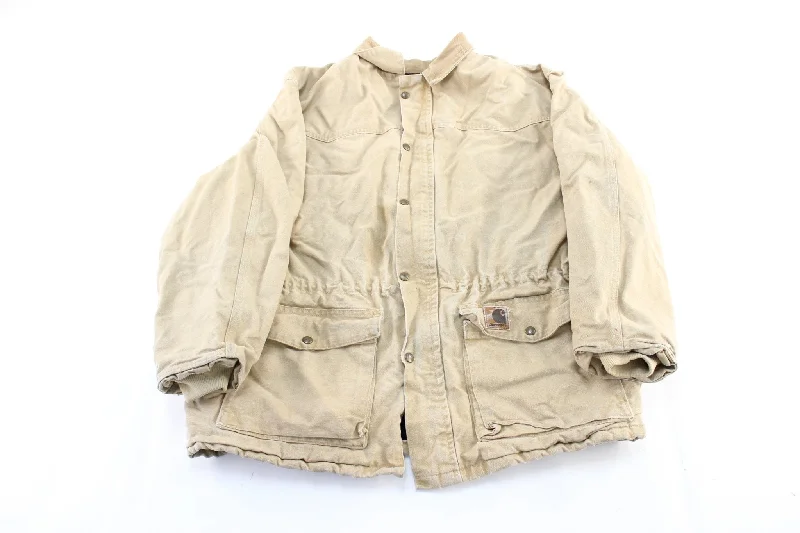 Carhartt Logo Patch Beige Ranch Chore Jacket