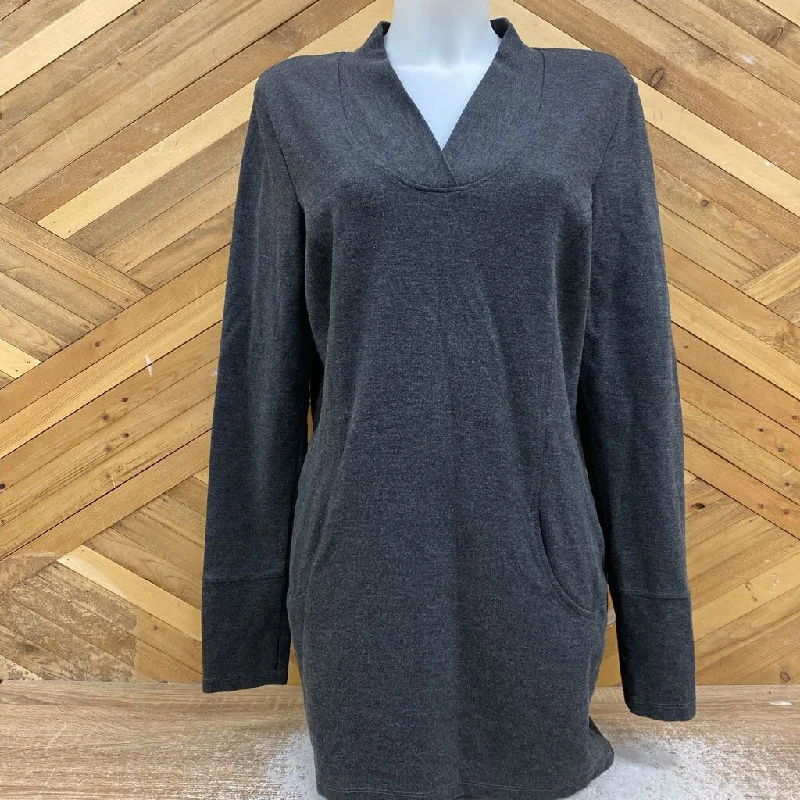 Fig - Women's Long Sweatshirt - MSRP comp $60: Dark Grey-women-LG