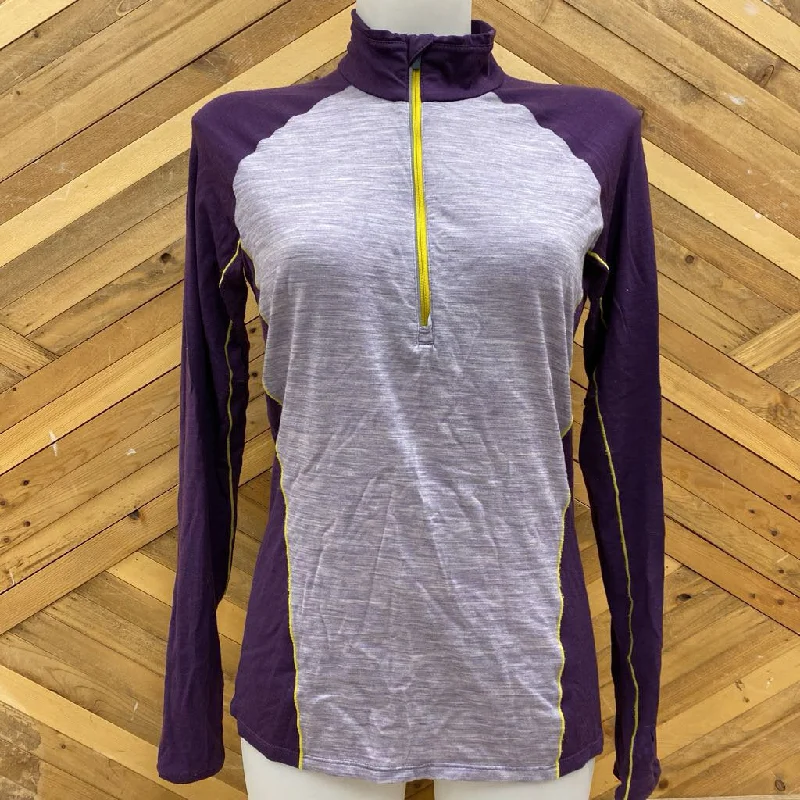 Icebreaker- Merino GT 1/4 zip- MSRP $ 149: Purple -women-MD