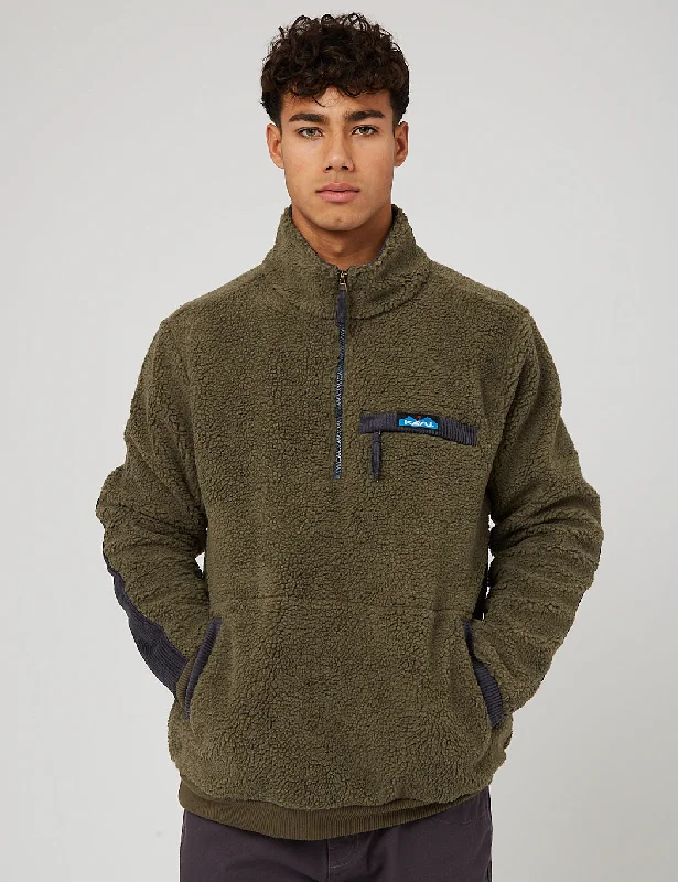 Kavu Calawah Sherpa Fleece - Moss Green/Blue