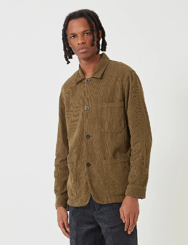 Portuguese Flannel Labura Chore Jacket (Cord) - Olive Green