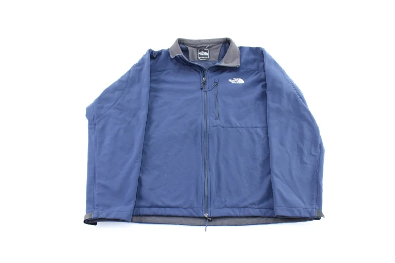 The North Face Embroidered Logo Blue Zip Up Jacket