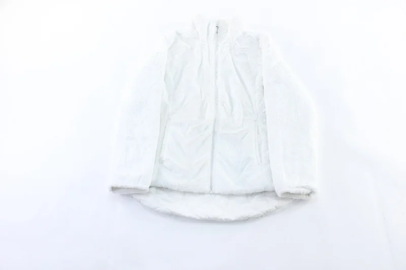 Women's The North Face Embroidered Logo White Reversible Zip Up Jacket