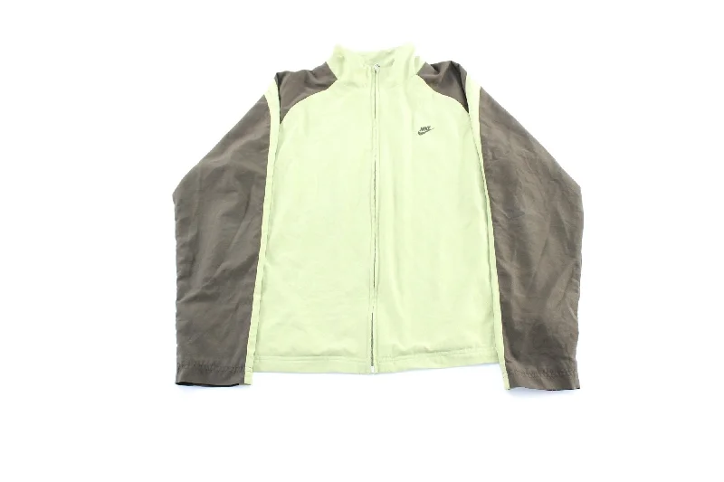 Women's Y2K Nike Embroidered Logo Green Zip Up Jacket