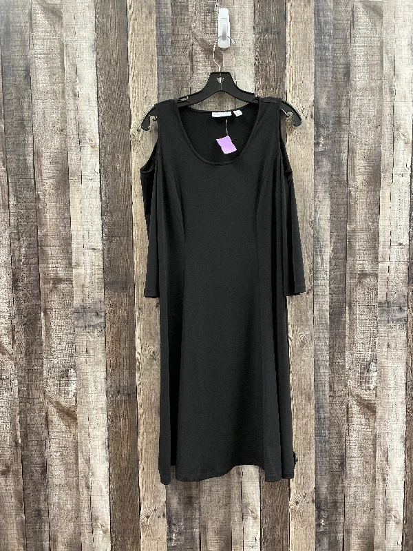 Black Dress Party Midi Susan Graver, Size M