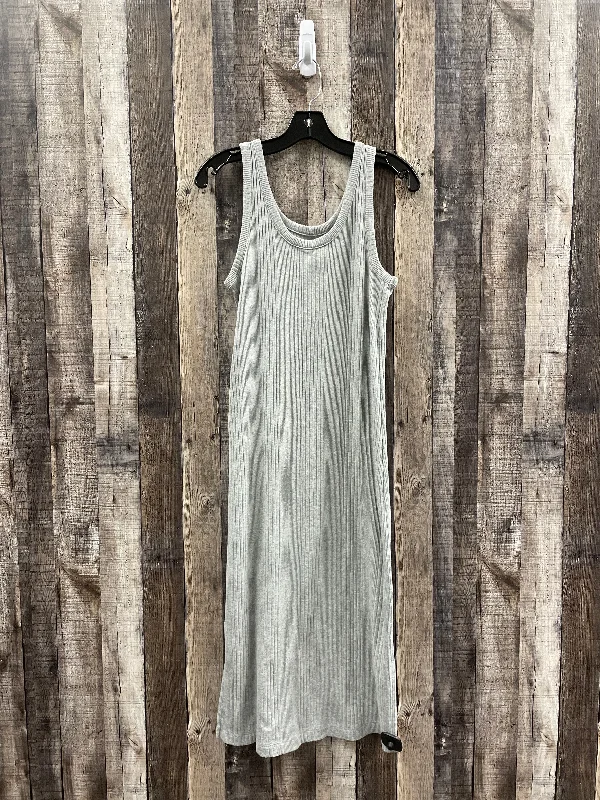 Grey Dress Casual Midi A New Day, Size S