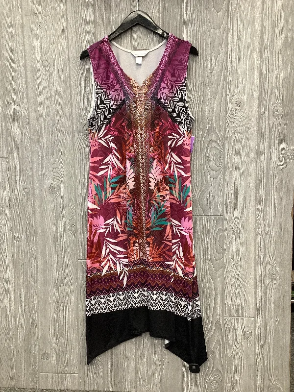 Multi-colored Dress Casual Midi Christopher And Banks, Size L