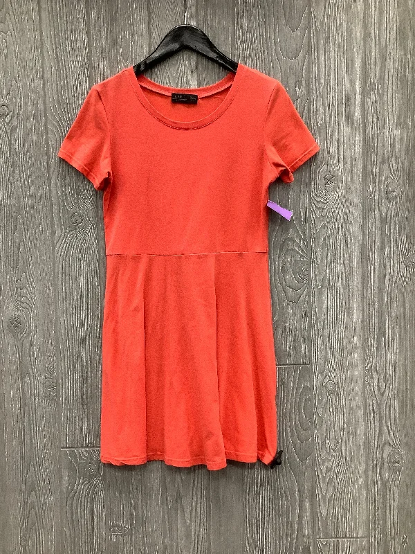 Orange Dress Casual Midi Double Attraction, Size L