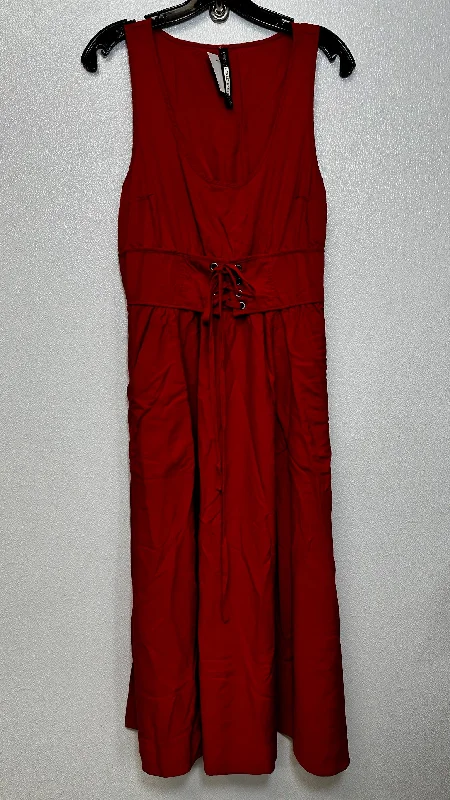 Red Dress Casual Midi Tracy Reese, Size 8