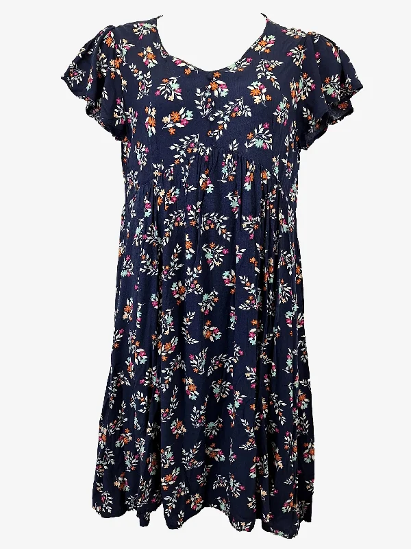 Hourglass Feminine Floral Casual Summer Dress Size 14