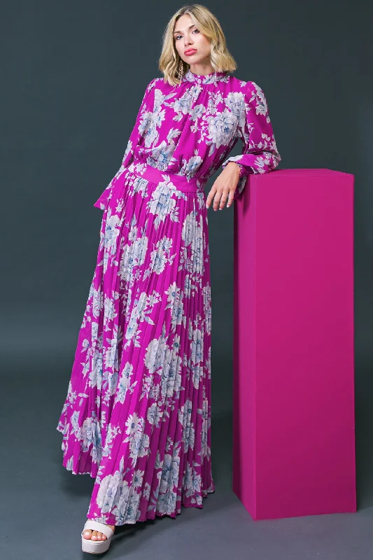 INTOXICATING AURA FLORAL WOVEN MAXI DRESS