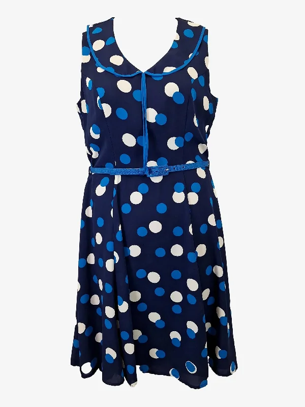 Review Retro A Line Polka Mini Dress Size 12