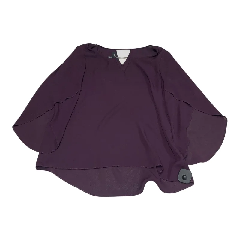 Blouse Long Sleeve By Bcx In Purple, Size: M