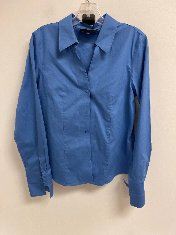 Blouse Long Sleeve By Jones New York In Blue, Size: M