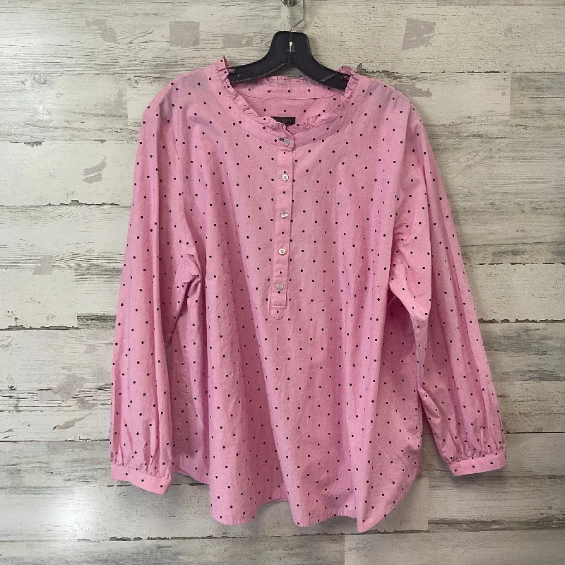 Blouse Long Sleeve By Talbots In Pink, Size: 3x