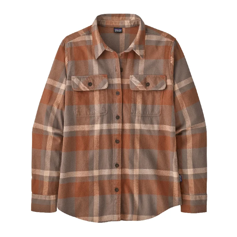 Women's Long-Sleeved Organic Cotton Midweight Fjord Flannel Shirt